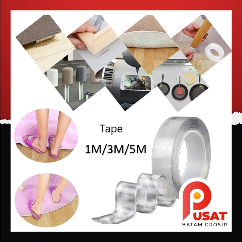 

PUSAT BATAM GROSIR - 773 Lem Double Side Reusable Serbaguna / Lem Nano / Lem Multifungsi / Isolasi 2 Sisi