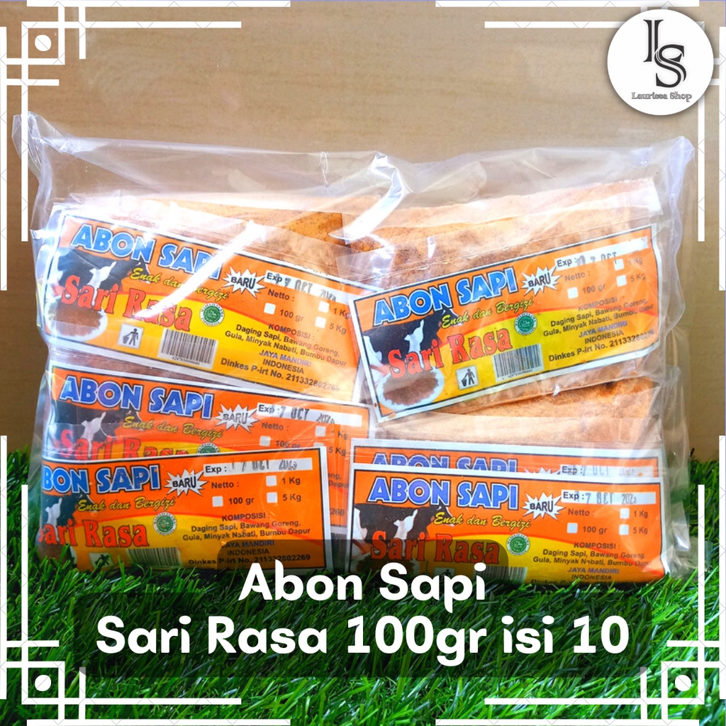 

Abon Sapi Cap Sari Rasa 100 gram isi 10 - Abon Sapi Enak, Abon Sapi Terenak, Abon Sapi 100 gram, Abon Sapi 1 ons, Abon Sapi Rencengan