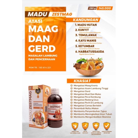 Madu zestmag, Madu mag, Madu lambung