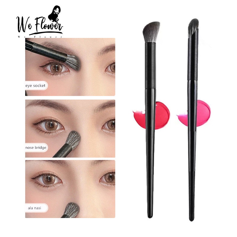 We Flower Sikat Kontur Hidung Miring Angle Nose Shadow Concealer Makeup Brushes Untuk Lingkaran Hitam Bengkak Wajah Alis Puffy Eyes Cair Foundation Cream