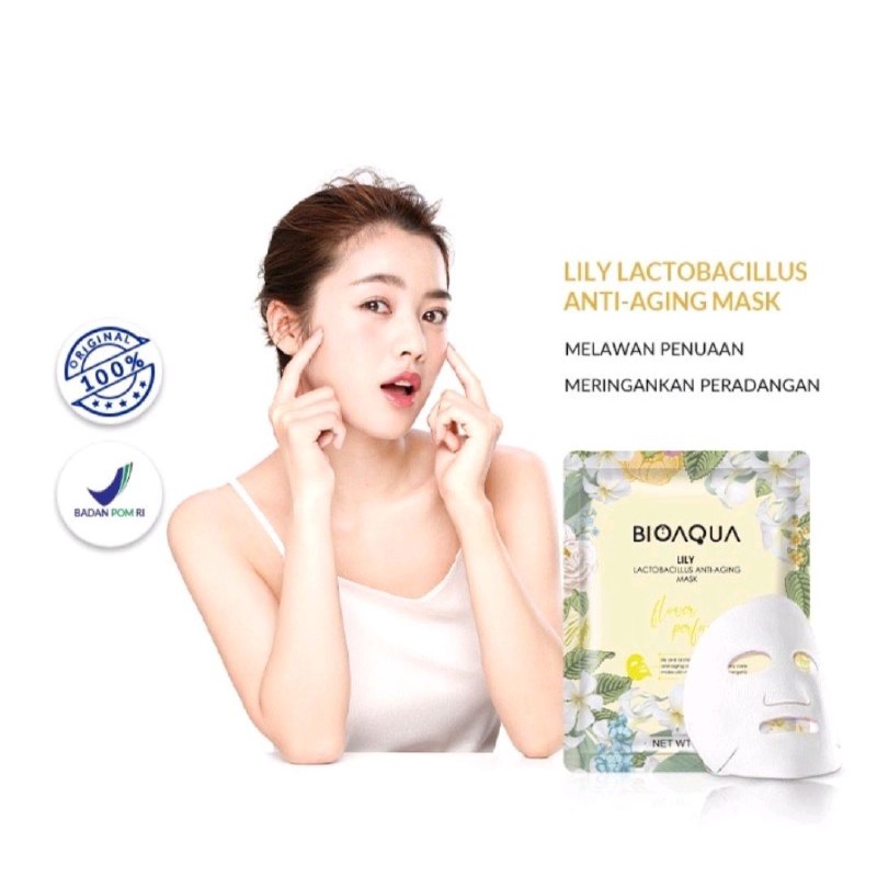 BIOAQUA SHEET MASK / SHEET MASK BIOAQUA FLOWER SERIES SHEET MASK BUNGA