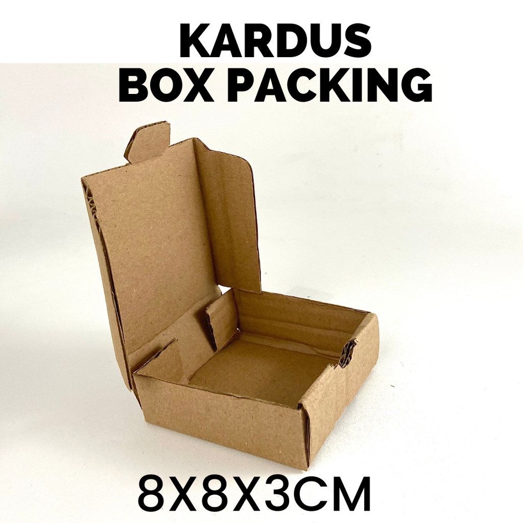 

Kardus Packing 8X8X3 DIECUT Box Ukuran Kecil Polos