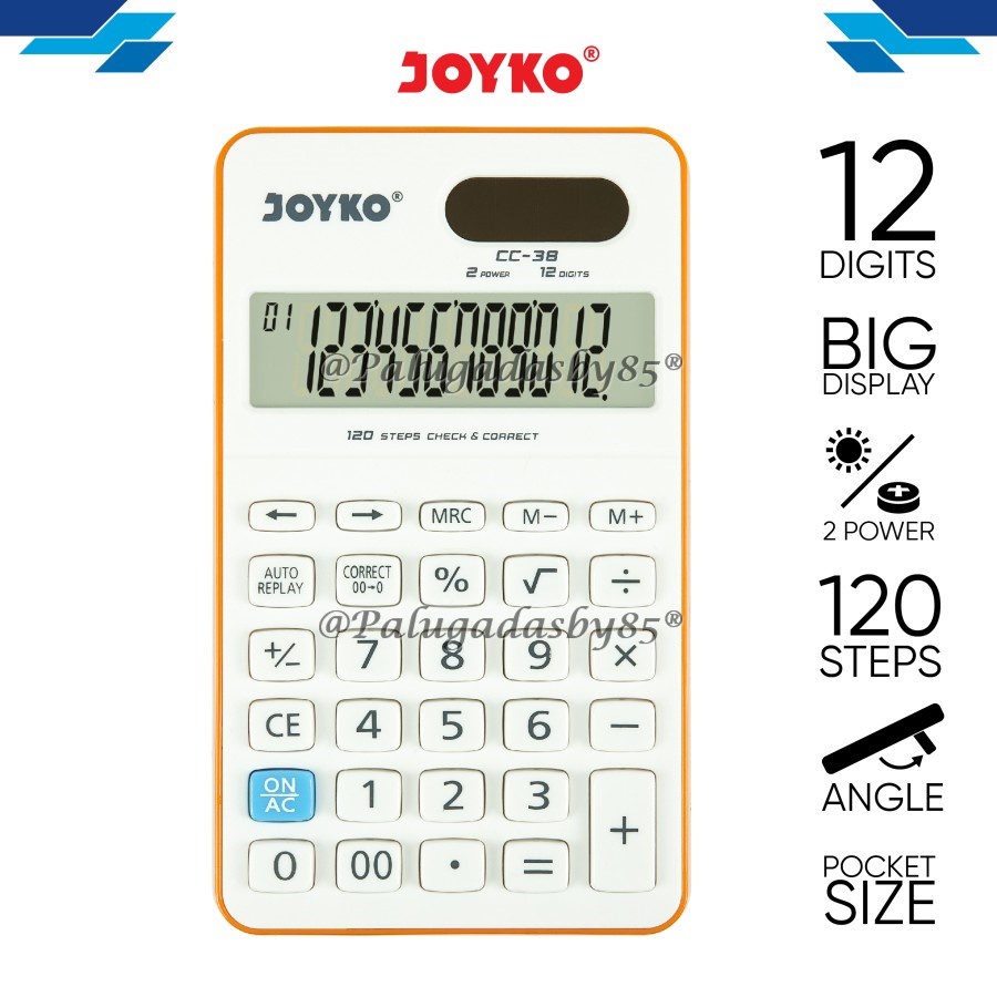 

Kalkulator Joyko CC-38 12 Digits Check Correct (1 Biji) / Calculator Joyko CC-38 / Joyko CC 38 / CC38