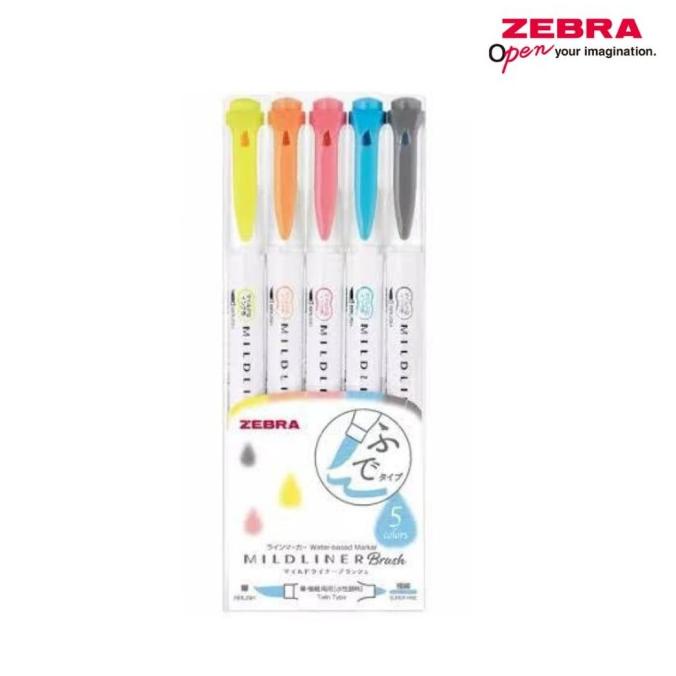 

ZEBRA MILDLINER BRUSH PEN & MARKER DOUBLE ENDED HIGHLIGHT - N-5C