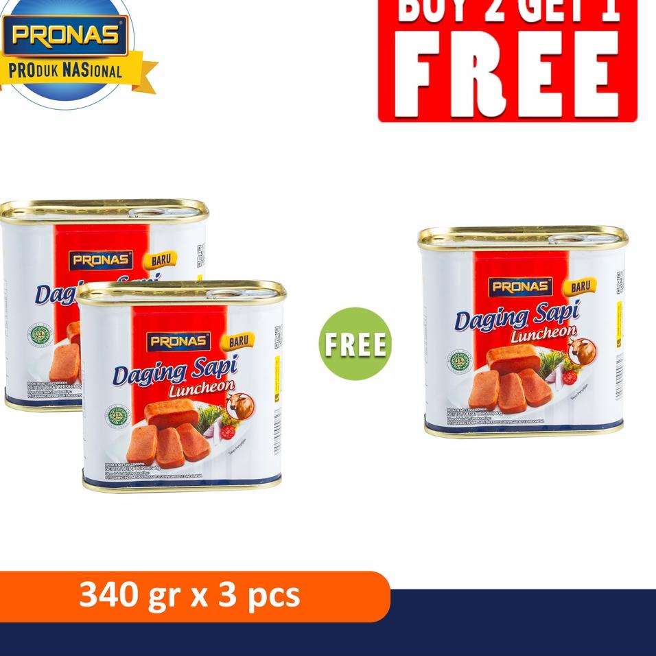 

◌ PRONAS Luncheon Sapi (Daging Blok Serbaguna) 340 g Buy 2 Get 1 ➪