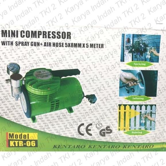 Paket Kompresor Mini Dan Spray Gun F75 Kentaro Mini Air Compressor Set