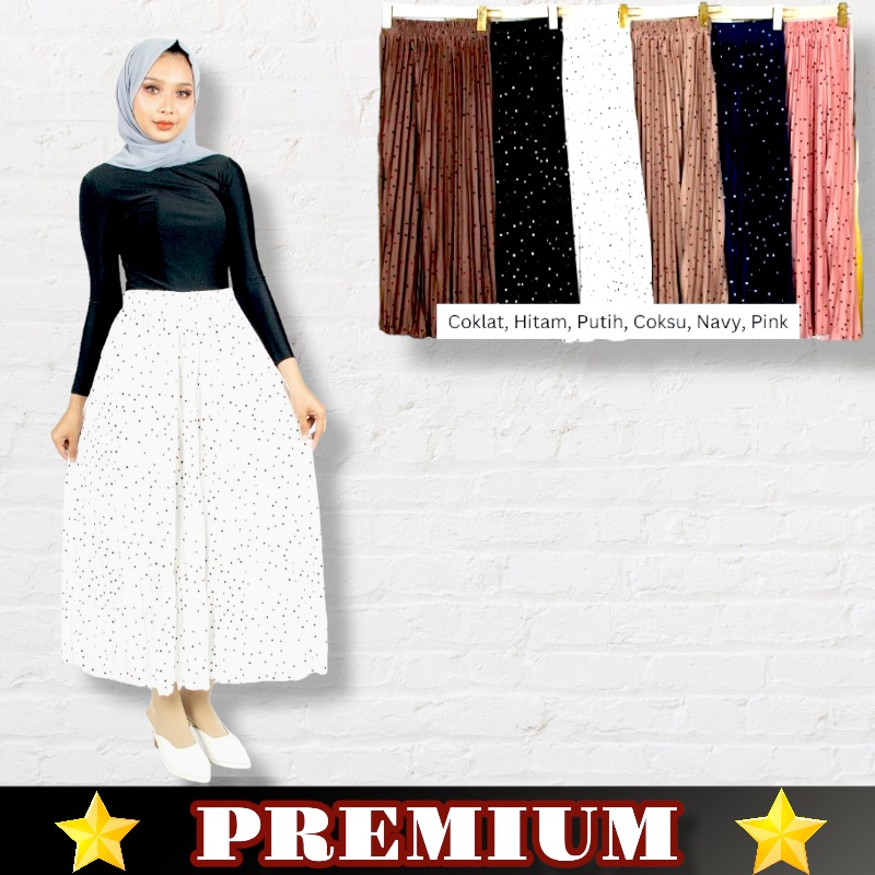 ROK PLISKET DAILY MOTIF TITIK2 KECIL PREMIUM JUMBO