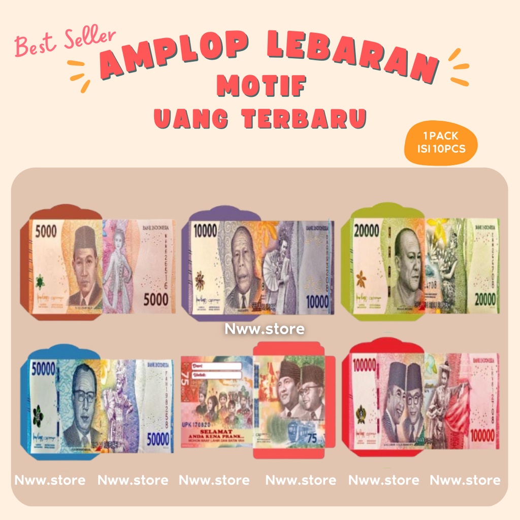 

AMPLOP LEBARAN IDUL FITRI MOTIF UANG TERBARU (1pak isi 10pcs)
