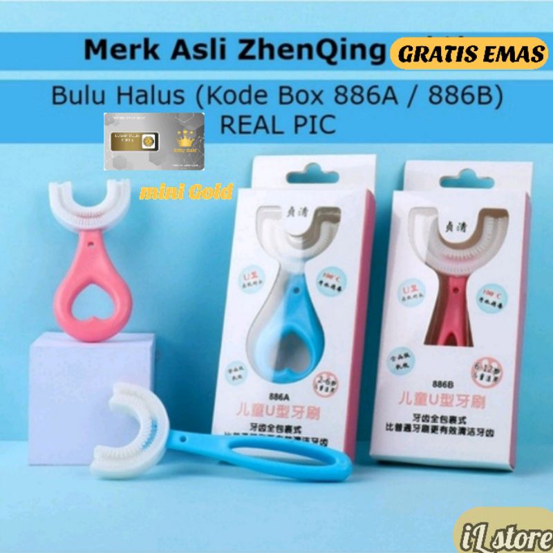 sikat gigi anak bentuk U silikon lembut / toothbrush training usia 2-6 tahun 100% original