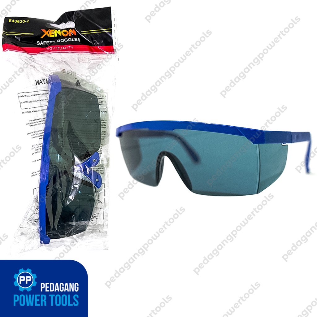 KACAMATA SAFETY HITAM GURINDA GERINDA GOOGLE LAS BLACK XENON E40620-2