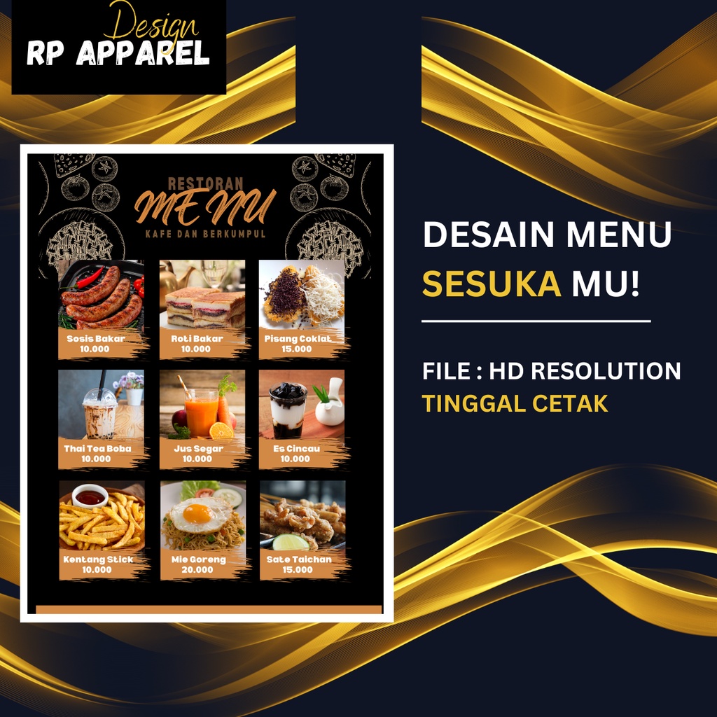 Jual JASA DESAIN FLAYER / MENU MAKANAN DAN MINUMAN / BANNER DAN X ...