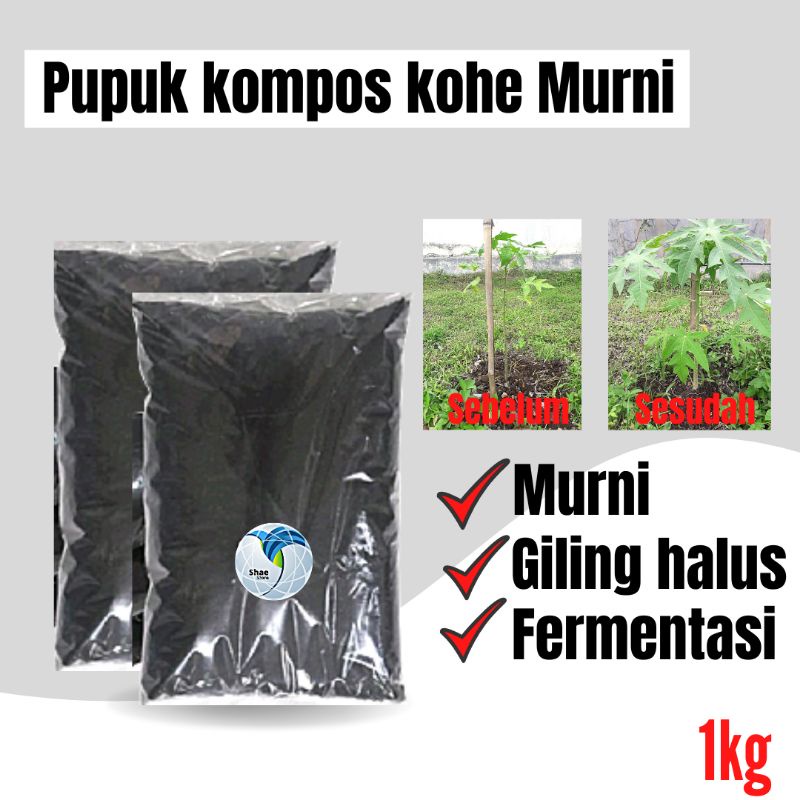 Pupuk Komppos Kotoran Kambing Gilingan Halus 1 kg murni fermentasi shaestore15