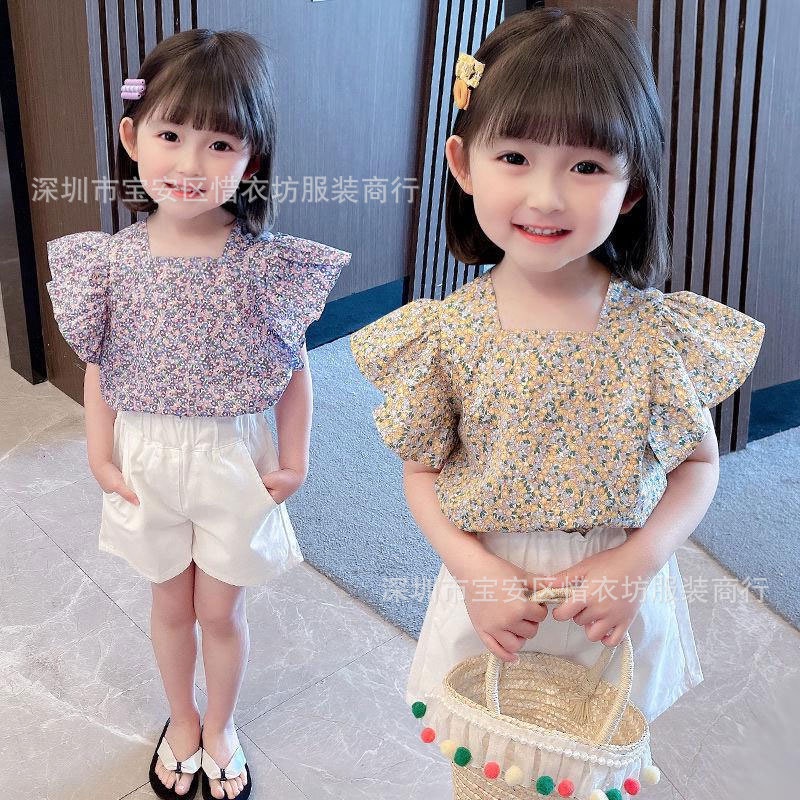 SETELAN ANAK MODEL KOREA MOTIF BUNGA IMPORT BERKUALITAS