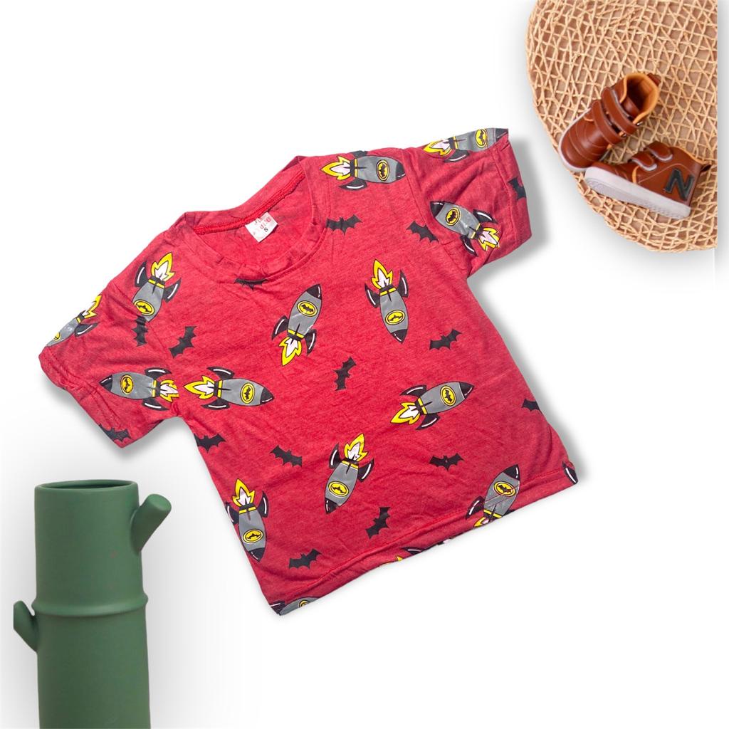 Jikialiang - KAOS ANAK 1-8 Tahun bahan MISTY gambar ROKET