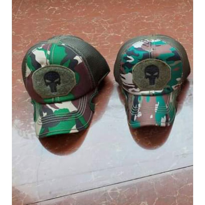 TOPI PUNISHER LASER LORENG TNI,TOPI LORENG,TOPI TACTICAL,TOPI KOMANDO,TOPI ORIGINAL BRAND SAYAP