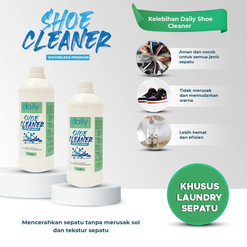 Pembersih Sepatu Daily Shoe Cleaner Waterless 1 Liter