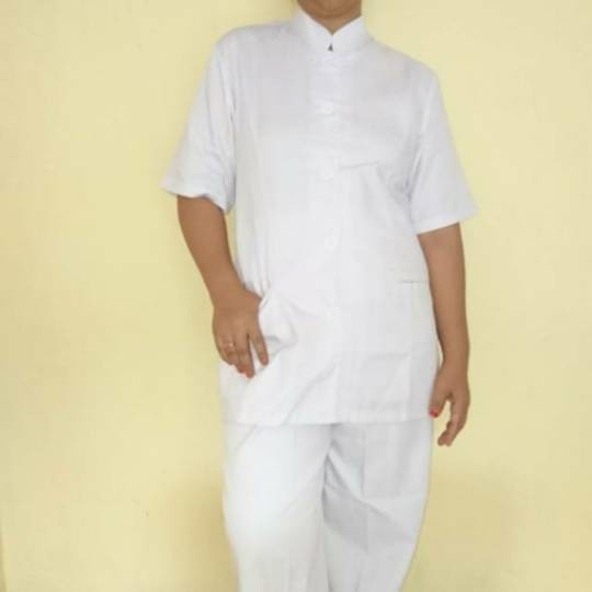 baju suster Baju Seragam Setelan Perawat / Nurse / Suster Wanita Lengan Pendek - S(B7V0) Baju Suster