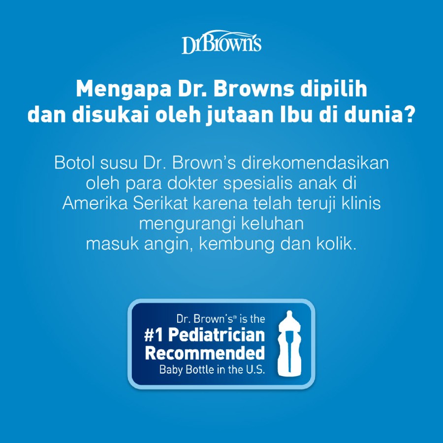 Dr.Brown's 5oz / 150ml PP Wide Neck Options+ - 2 Pack - Botol Susu