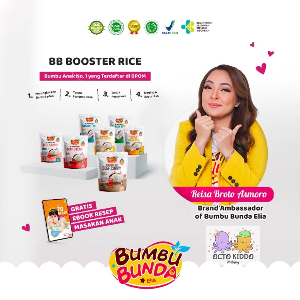 

BUMBU BUNDA BY ELIA BOOSTER RICE 200G BEEF CHICKEN SALMON / BERAS PENAMBAH BERAT BADAN