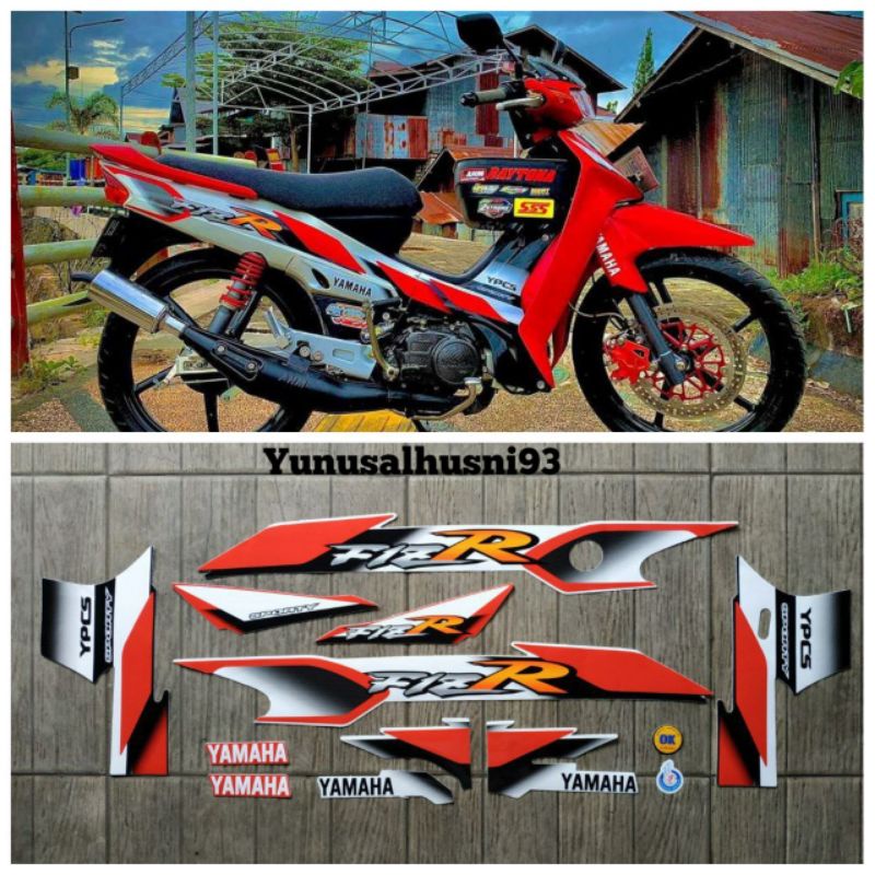 Striping yamaha fizR merah dan hitam
