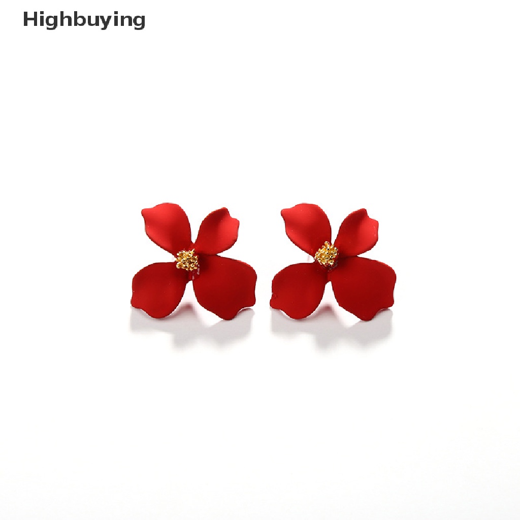 Hbid Anting stud Bentuk Bunga Desain Korea Musim Panas Manis Tidak Teratur fashion Perhiasan Glory