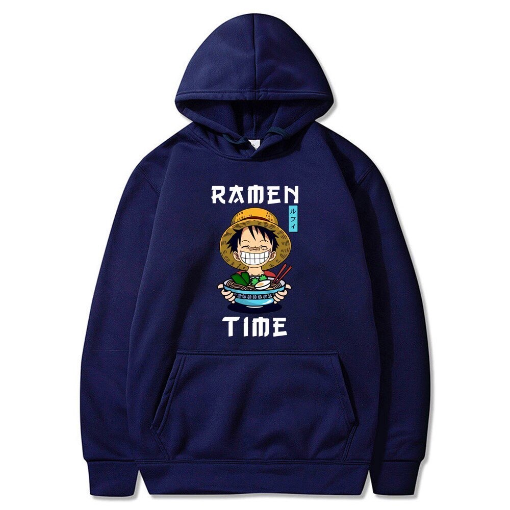 RAMEN TIME ONE PIECE Sweater Hoodie Trendy II RAMEN TIME ONE PIECE Jumper Hoodie II Sweter Oblong Topi Sz M - XL ( Pria &amp; Wanita / Anak &amp; Dewasa )