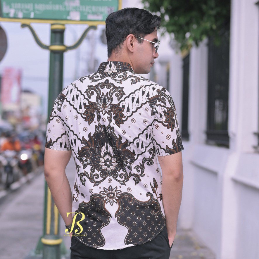 Hem  Kemeja Baju Batik Pria Cowok Laki Laki Slimfit Full Lapis Furing Lengan Panjang Lengan Pendek Original Asli Batik Jumanta Solo Laweyan Size S M L Xl XXL Bahan Katun Premium  136