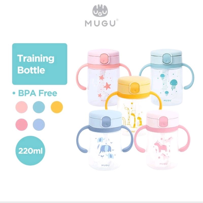 Mooimom Mugu Training Bottle 220ml - Botol Minum Anak