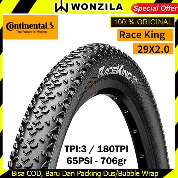 CONTINENTAL RACE KING BAN LUAR SEPEDA MTB 29 X 2.00 INCH KAWAT ORIGINAL