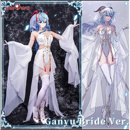 UWOWOxAilish: Ganyu Cosplay Game Genshin Impact Ganyu Costume Genshin Impact Fanart Bride Ver. Ganyu