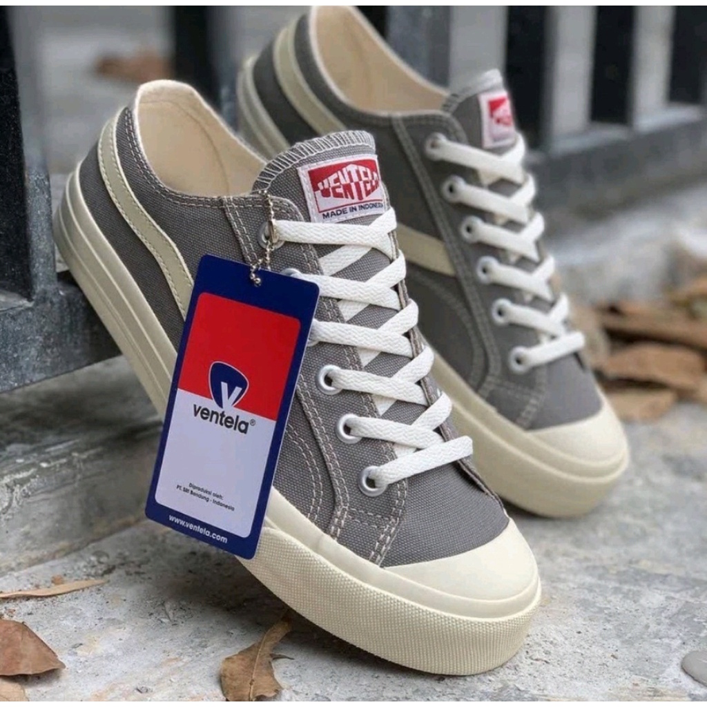 Ventela Public Low Grey - Sepatu Ventela Original 100% - Sepatu Pria dan Wanita