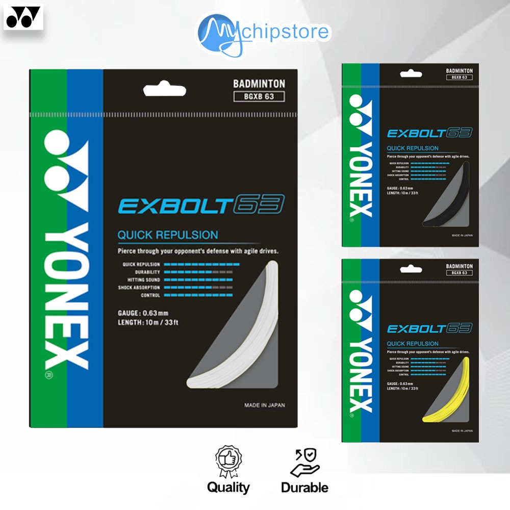 Senar Raket Badminton Berkualitas Original YONEX EXBOLT 63