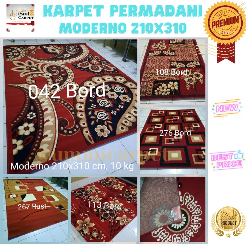 karpet lantai besar karpet moderno ukuran 210x310 karpet permadani jumbo motif klasik