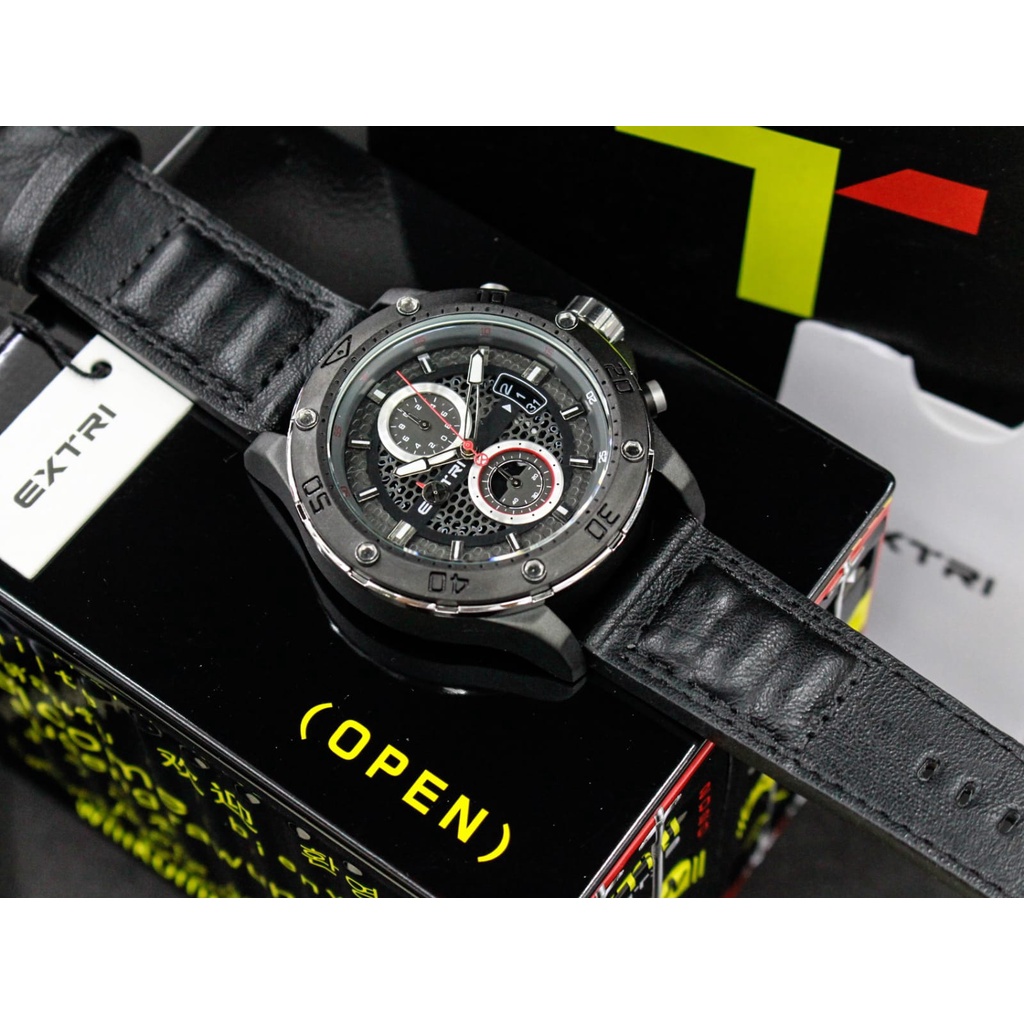 JamTangan Pria Extri X7009 Original Chronograph Aktif Water Resist