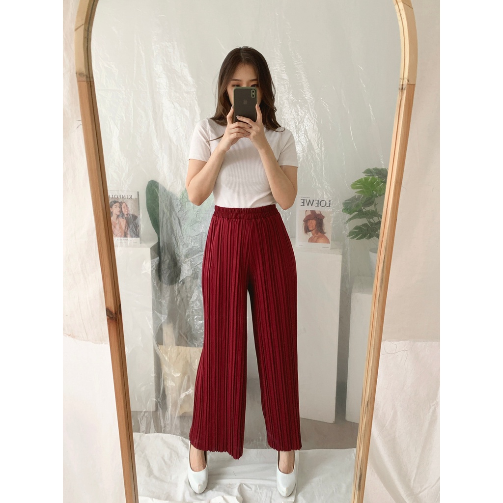 Celana Kulot Plisket BB / Kulot BB / Plisket BB / Pleated Culotte Pants / Pleated Pants