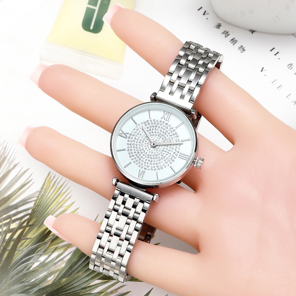 Jam Tangan Wanita Fashion Terbaru Kekinian Original Import RG 31 Strap Rante Stainless Steel Jam Tangan Cewek Model Mewah Simple Elegant Casual Business Woment Watch Quartz (FREE BOX)