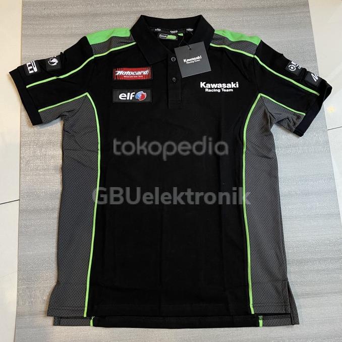 JUAL Kaos Polo Shirt Kawasaki Racing Team Original Apparel
