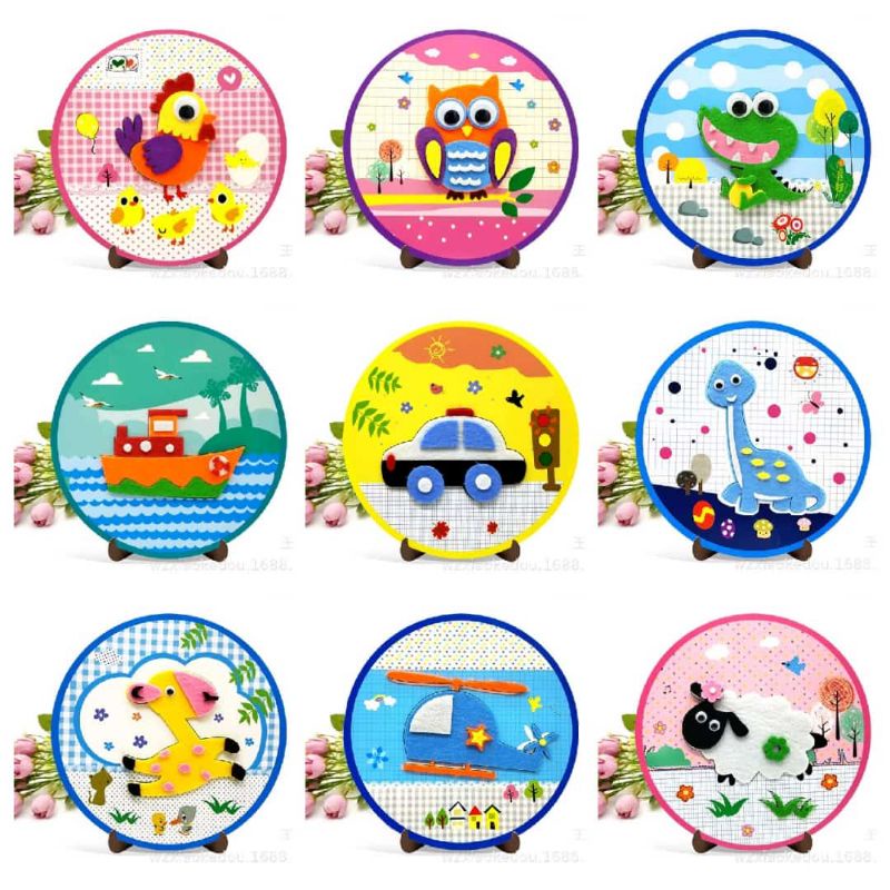 

Stiker Kertas Non-woven DIY Lukisan Anak Mainan Edukasi Pendidikan Buatan Tangan Bahan Prakarya Kain Flanel