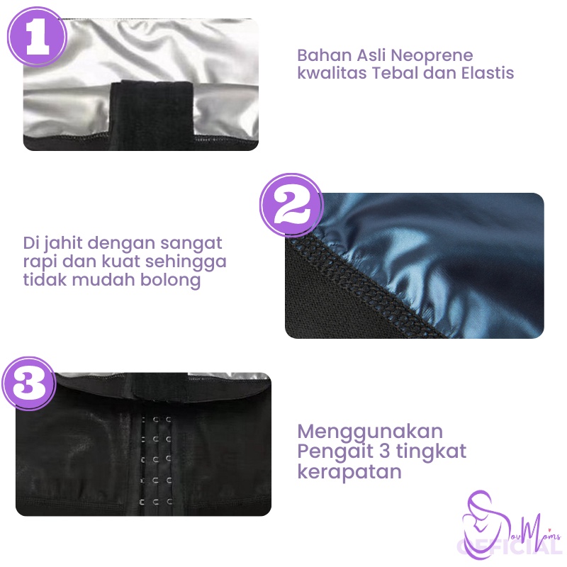 Alat Pembakar Lemak Korset Olahraga Pelangsing Badan Pengecil Perut Buncit Wanita Waist Kancing Silver Neoprene Fat Burner Burn Stagen Setagen Kroset Korslet Pembakar Penghancur Lemak Perut Buncit Wanita Cewek Import Premium Body Shaper Korset Belt