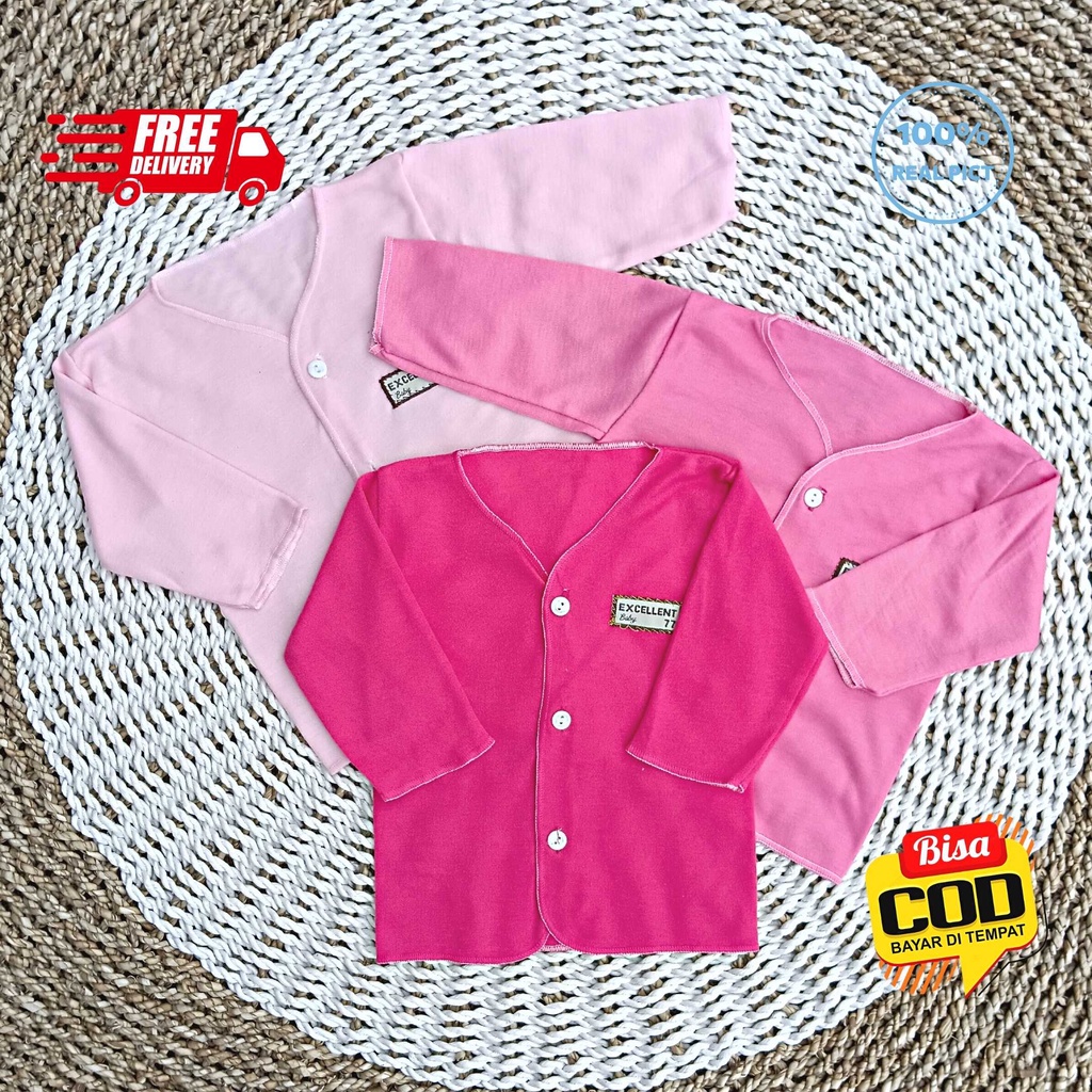 Baju Bayi Panjang Size 0 - 3 Bulan merk SNI EXCELLENT 77 - PINK SERIES