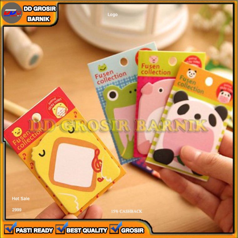 

[DGB] STICKY NOTES TEMPELAN CATATAN KERTAS KARAKTER ANIMAL