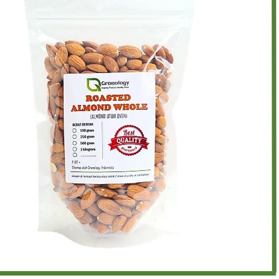

♠ Roasted Almond Whole / Almond Utuh Oven (500 gram) by Granology ➣