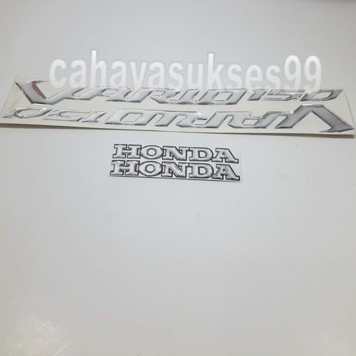 

TERLARIS | Sticker Emblem Motor Timbul Honda Vario 150 Silver Chrome 28cm x 3cm