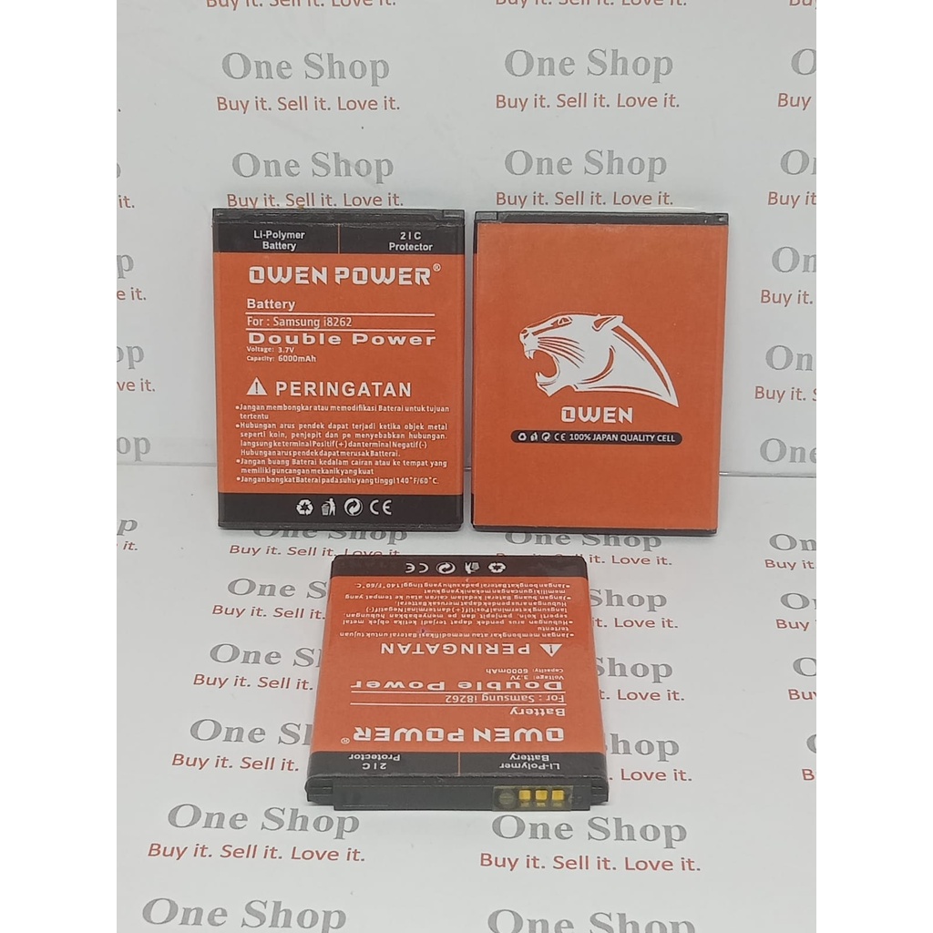 Batre batrai baterai SAMSUNG Galaxy Core - i8260 - i8262 DOUBLE POWER OWEN