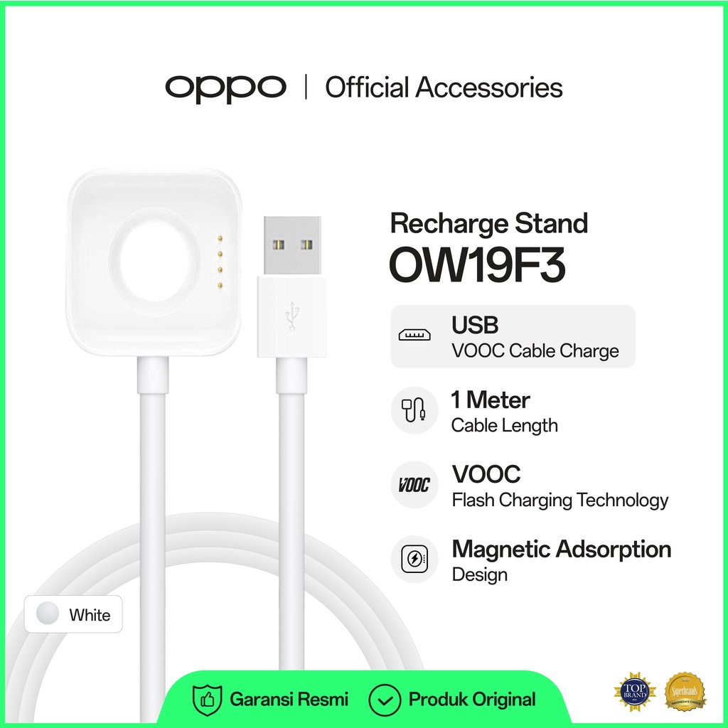 OPPO Recharge Stand OW19F3 - OPPO WATCH Magnetic Charger (46mm)