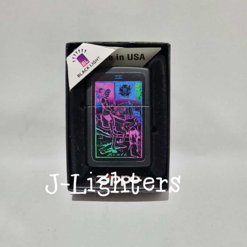 Jual Zippo Original 49698 Tarot Card Design Black Light Shopee Indonesia