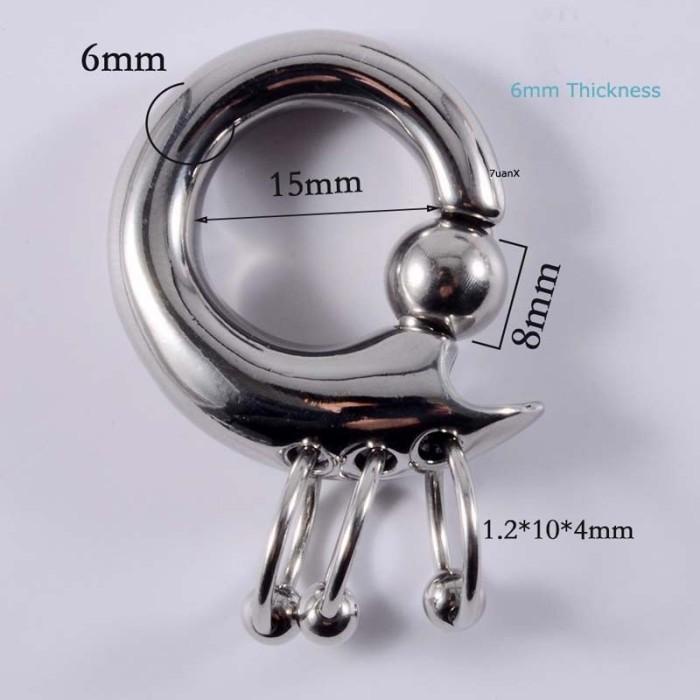 Piercing Plugs Earring Captive Bead Ring Bead Stainless 3/4/5/6Mm 061