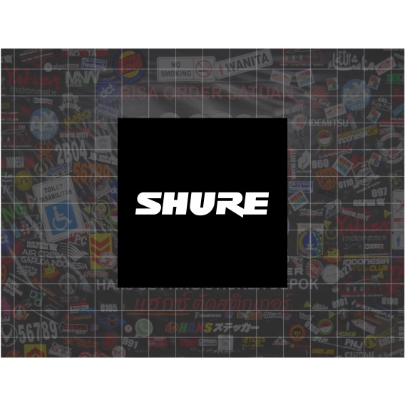 Cutting Sticker Logo Shure Ukuran 6.3 Cm Untuk Motor Mobil