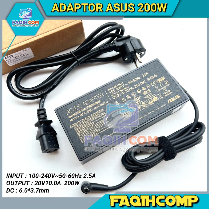 Adaptor Charger Asus TUF Dash F15 A15 FX516PR FA506QR ROG G15 20V 10A 200W ORIGINAL