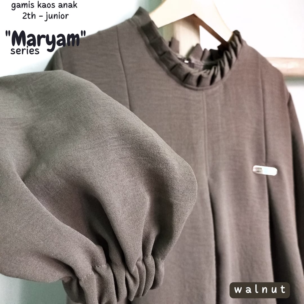 GAMIS ANAK JUNIOR &quot;MARYAM&quot; SERIES 6-13 TH  (+SAKU) / GAMIS ANAK POLOS TANGGUNG JUNIOR